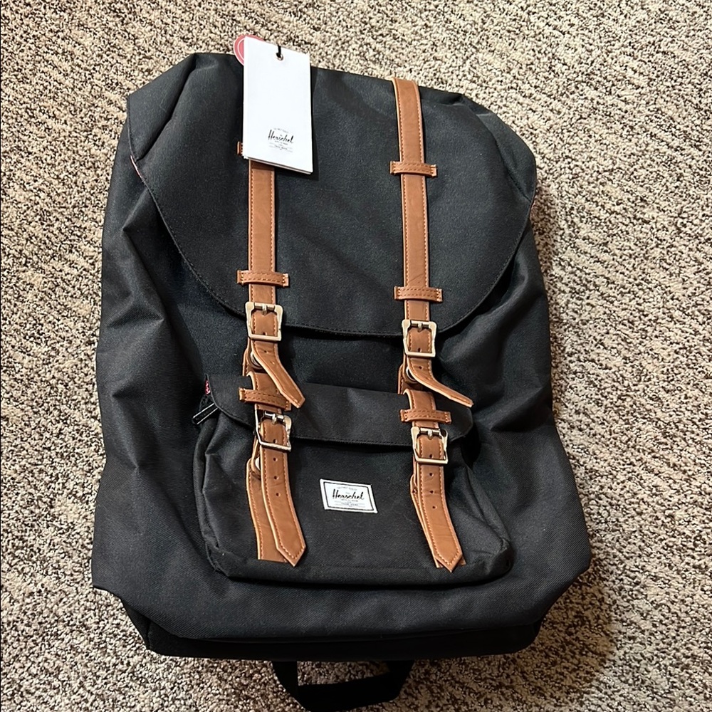 Herschel Supply Company Black and Brown Classic Backpack
